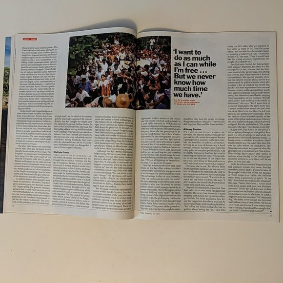 Time Magazine The Fighter January 10 2011 Burma's Aung San Suu Kyi - Picture 9 of 13